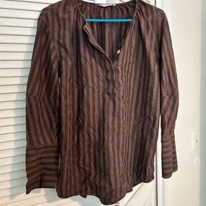 Everlane Chocolate Striped Top